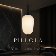 Pendul PILLOLA Conic Black 1xE14 cu Abajur 23.5CM