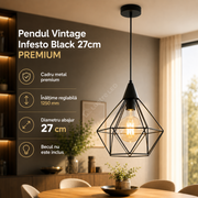 Pendul Vintage Infesto Black 27cm PREMIUM