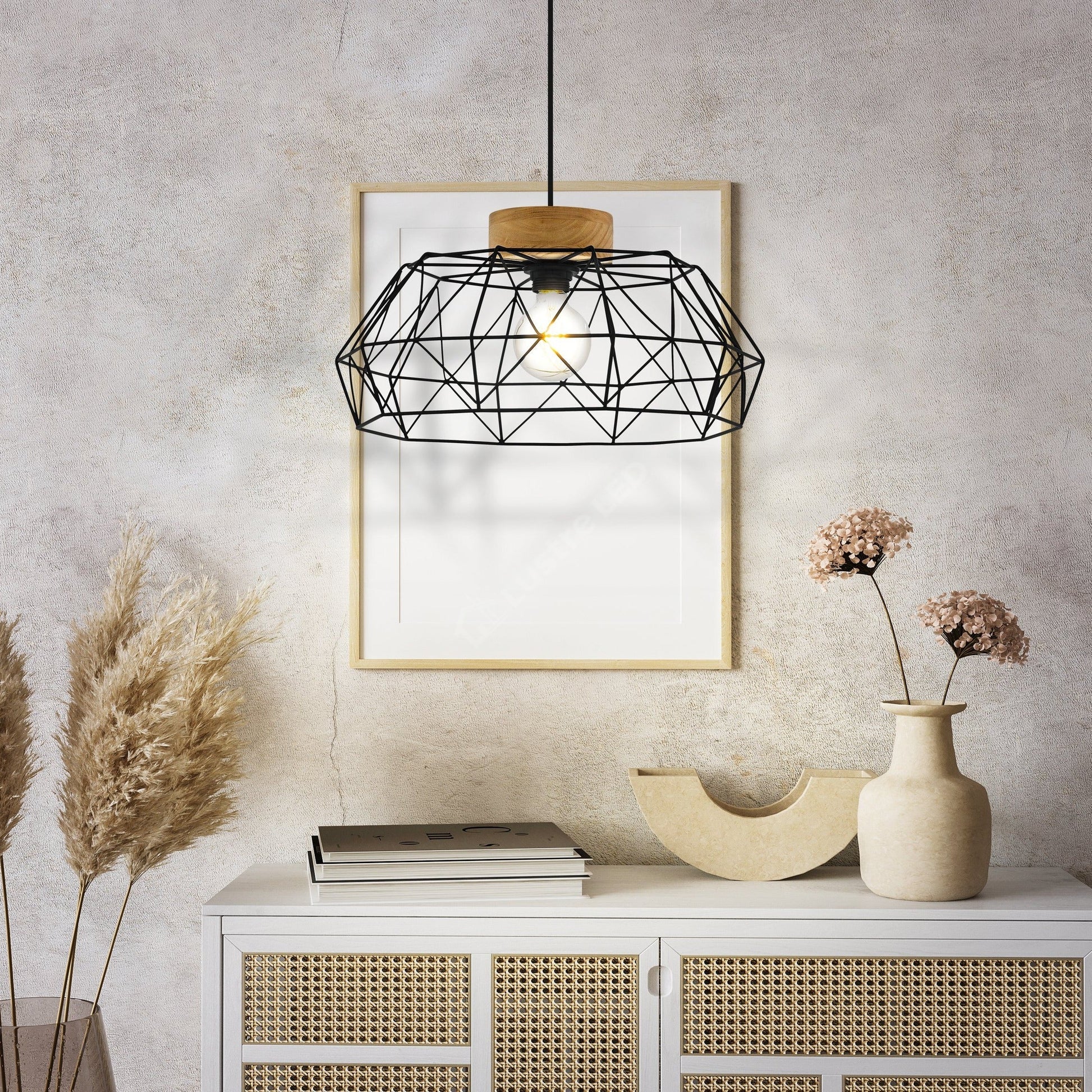 Pendul PADSTOW Black & Brown 110CM Eglo NEAGRA / ABAJUR Lighting Fixtures