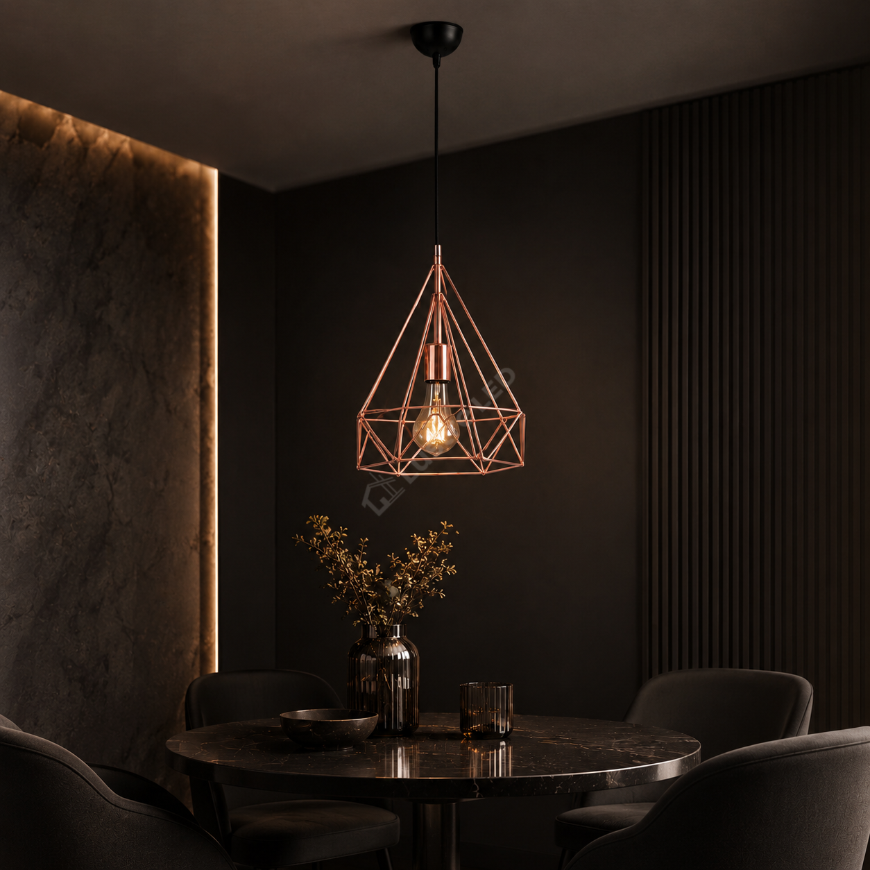 Pendul Vintage PRISMA Copper 1xE27 32CM