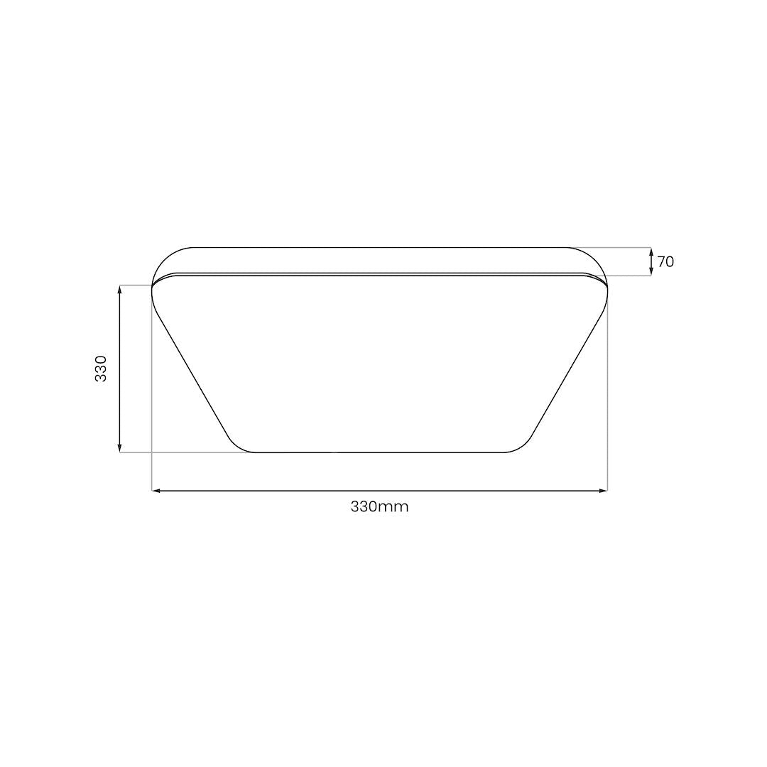 Plafonieră LED cu Senzor Nemo Patrata Black 33x33CM Echivalent 150W IP44