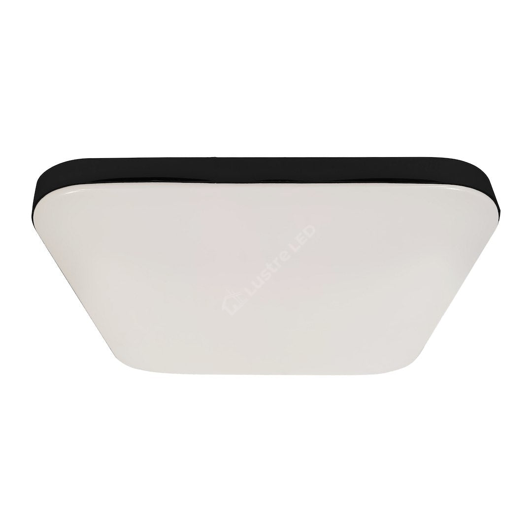Plafonieră LED cu Senzor Nemo Patrata Black 33x33CM Echivalent 150W IP44
