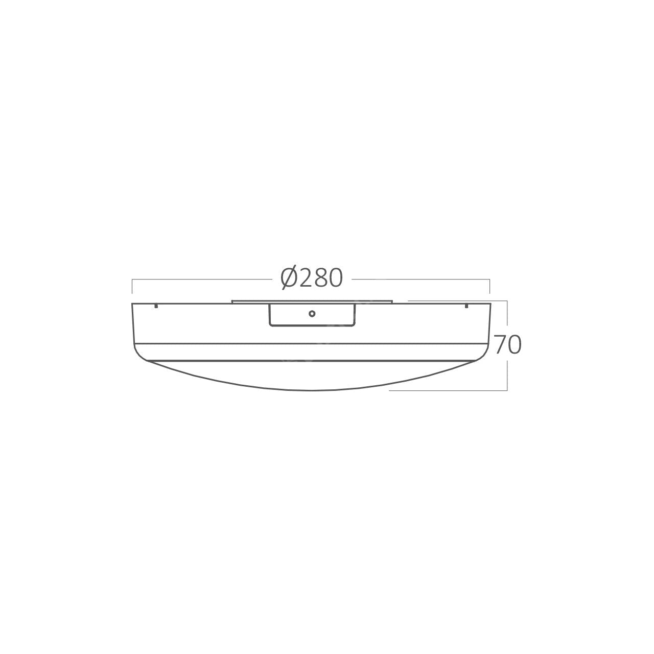 Plafoniera LED 20W 2000lm 28cm 5-CCT IP54 Kit Emergenta + Senzor