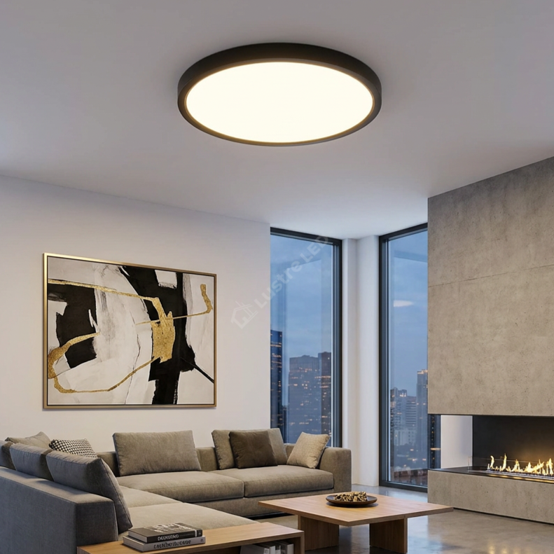 Plafoniera LED 20W Rotunda Jade Black IP40 Echivalent 150W Ø23CM