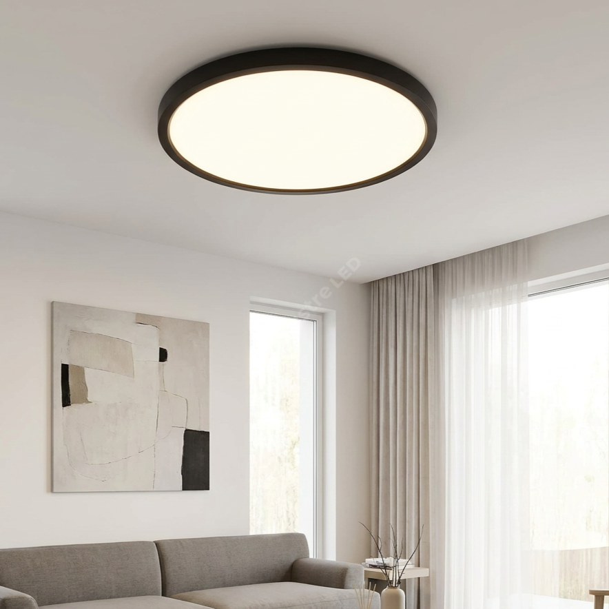 Plafoniera LED 25W Rotunda Jade Black IP40 Echivalent 200W Ø30CM