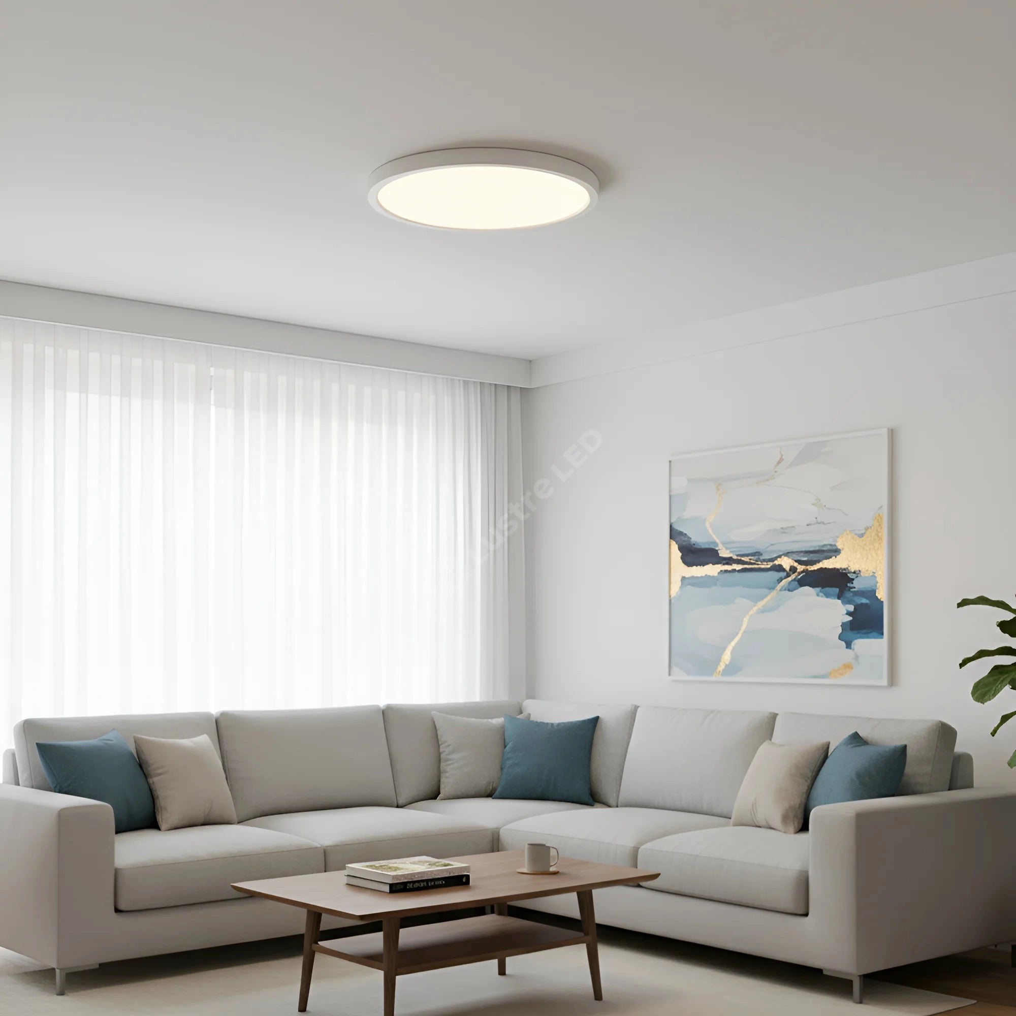 Plafoniera LED 25W Rotunda Jade White IP40 Echivalent 200W Ø30CM
