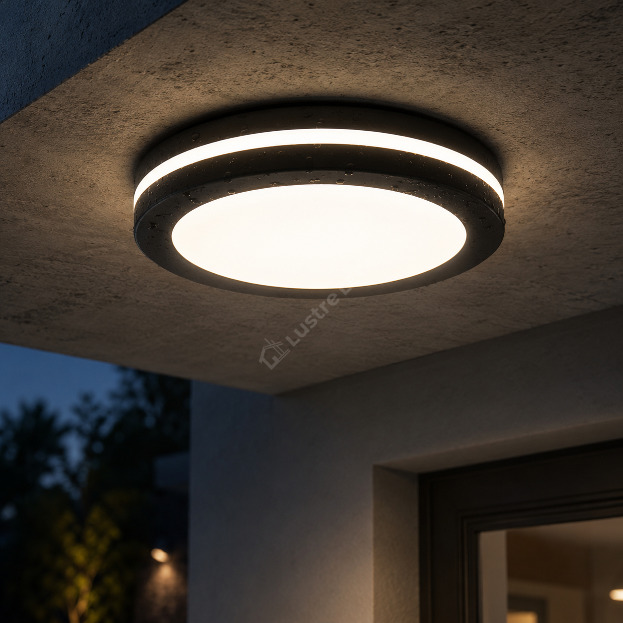 Plafoniera LED 40W 30cm IP44 Miraq Black Exterior