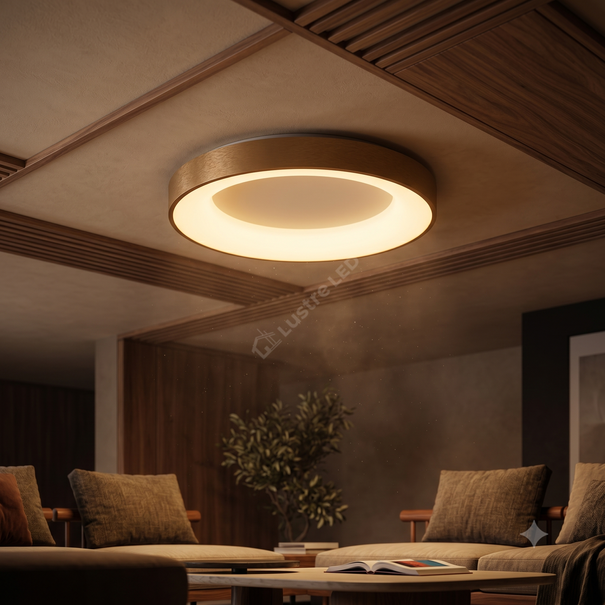 Plafoniera LED 50W Rotunda CALDIA GOLD 60CM Premium