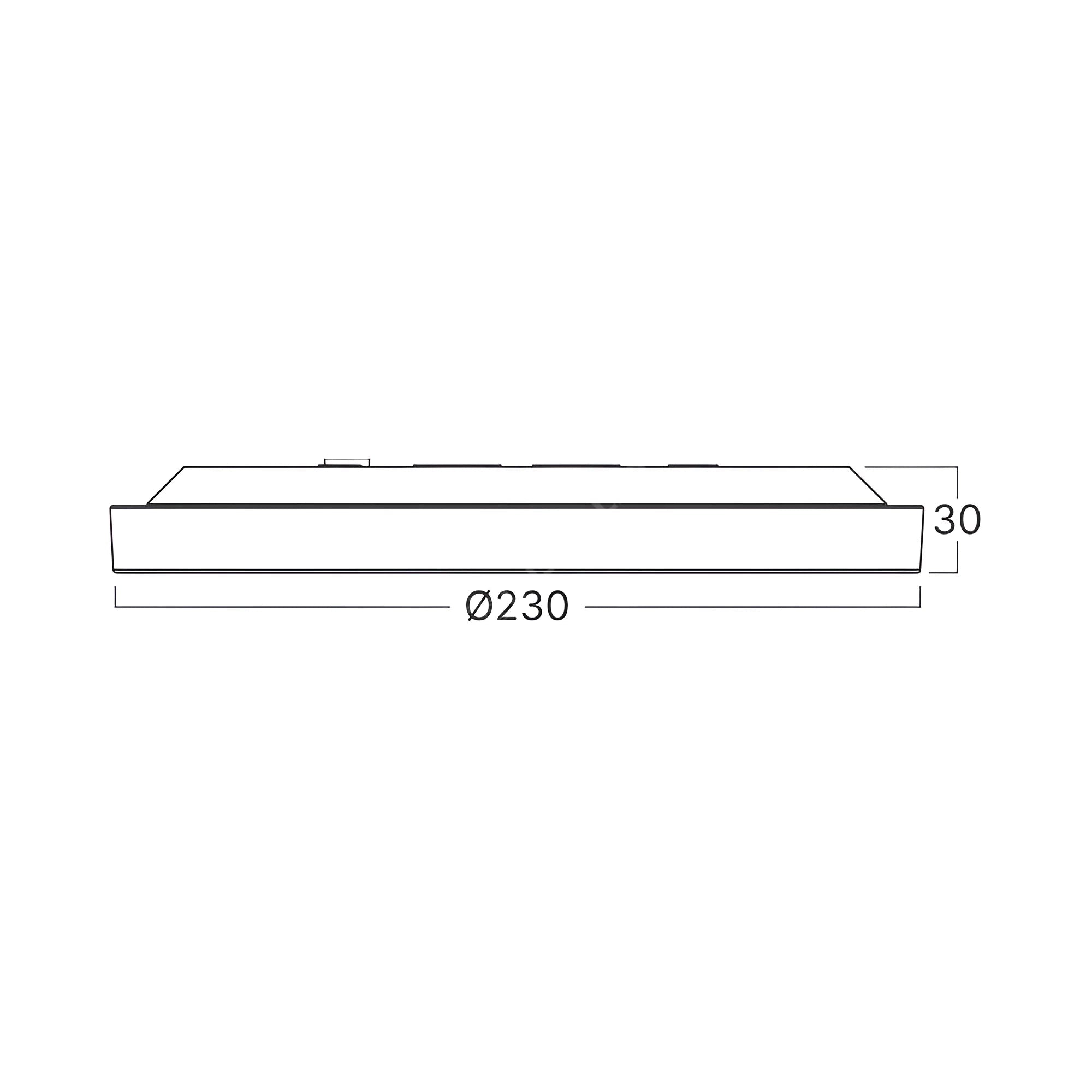 Plafoniera LED Baie JADE Black IP40 20W 23cm 1980 lm 5 Lumini din buton