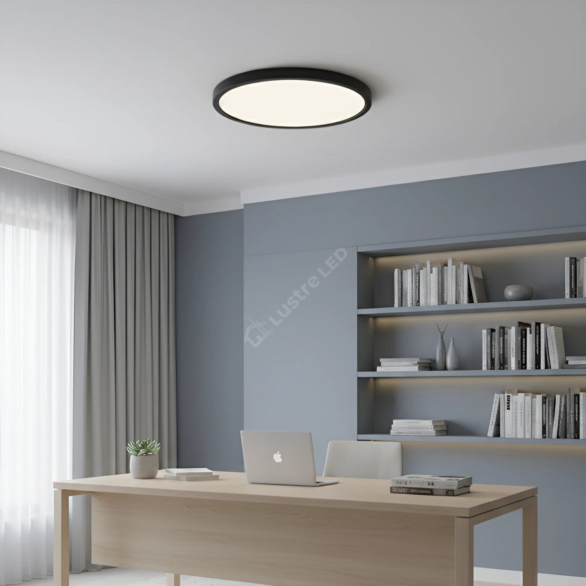 Plafoniera LED Baie JADE Black IP40 25W 30cm 2640 lm 5 Lumini din buton