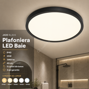 Plafoniera LED Baie JADE Black IP40 35W 40cm 3960 lm 5 Lumini din buton