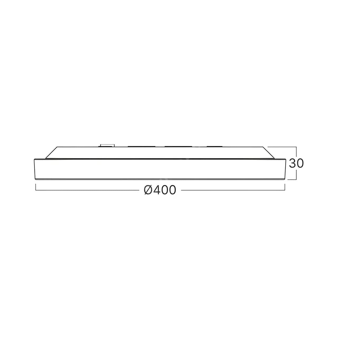 Plafoniera LED Baie JADE Black IP40 35W 40cm 3960 lm 5 Lumini din buton