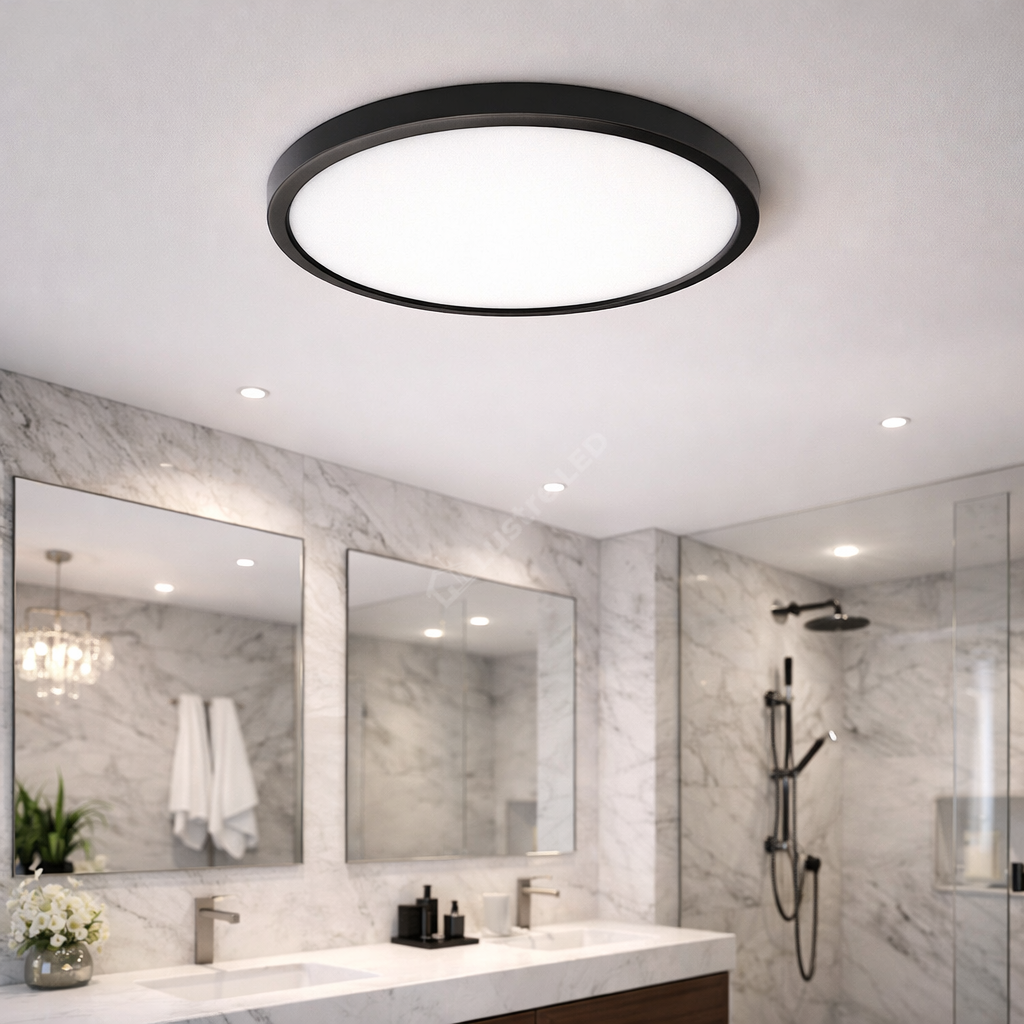 Plafoniera LED Baie JADE Black IP40 45W 50cm 5240 lm 3 Lumini din buton