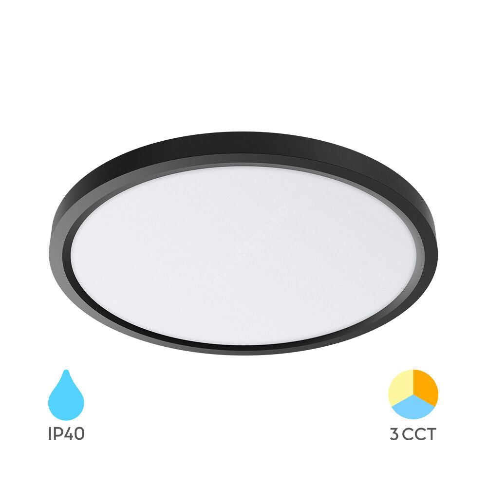 Plafoniera LED Baie JADE Black IP40 45W 50cm 5240 lm 3 Lumini din buton