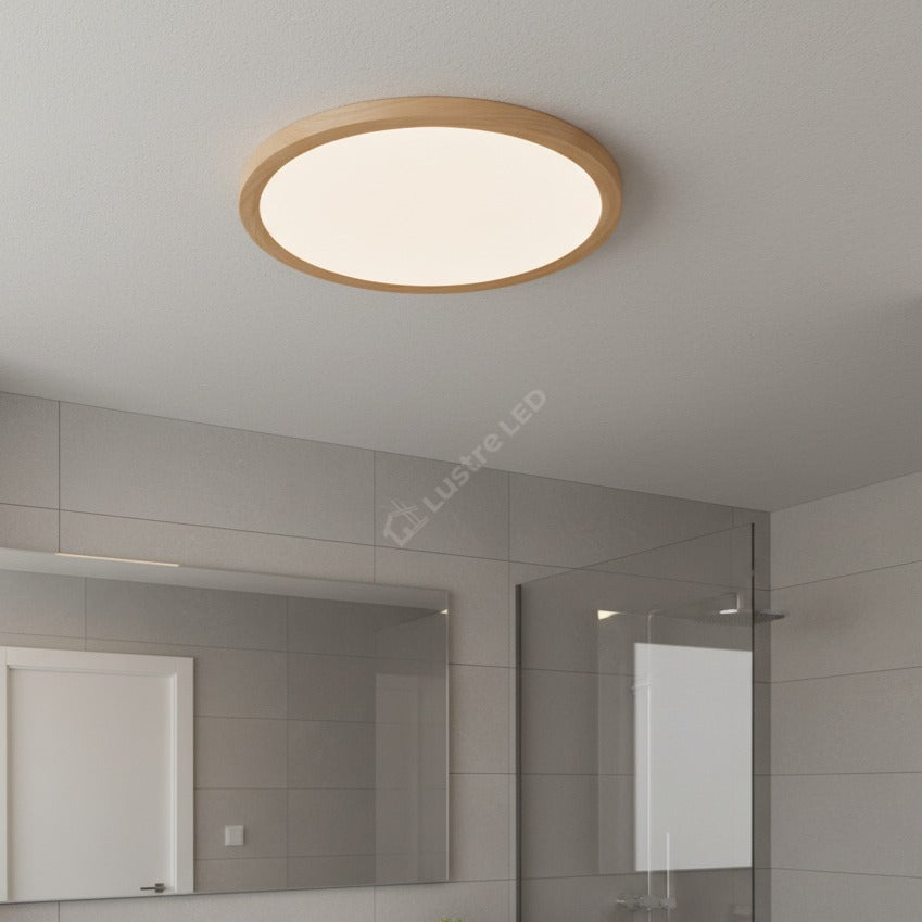 Plafoniera LED Baie JADE Lemn Maro IP40 20W 23cm 1980 lm 3 Lumini din buton