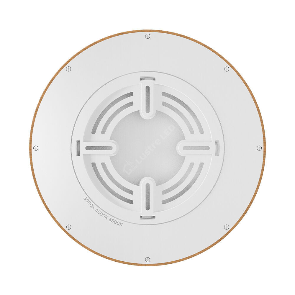 Plafoniera LED Baie JADE Lemn Maro IP40 20W 23cm 1980 lm 3 Lumini din buton