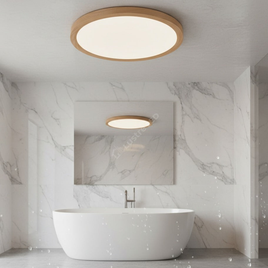 Plafoniera LED Baie JADE Lemn Maro IP40 36W 40cm 3960 lm 3 Lumini din buton