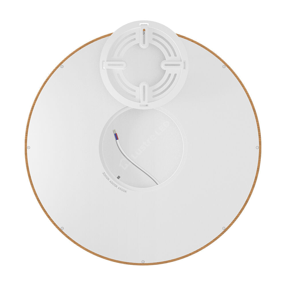 Plafoniera LED Baie JADE Lemn Maro IP40 36W 40cm 3960 lm 3 Lumini din buton
