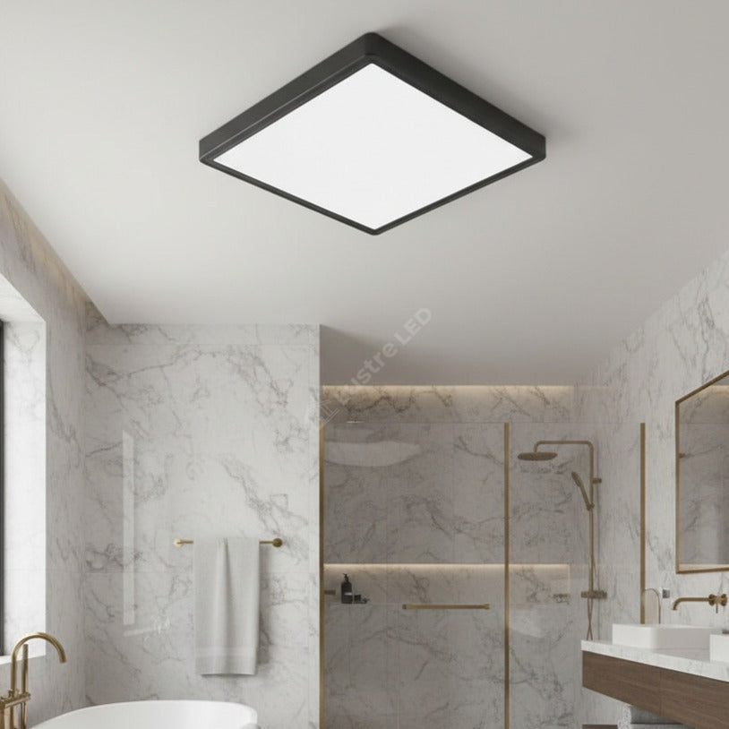 Plafoniera LED Baie JADE Square Black IP40 26W 30cm 2640 lm 3 Lumini din buton