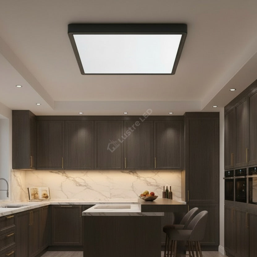 Plafoniera LED Baie JADE Square Black IP40 36W 40cm 3960 lm 3 Lumini din buton
