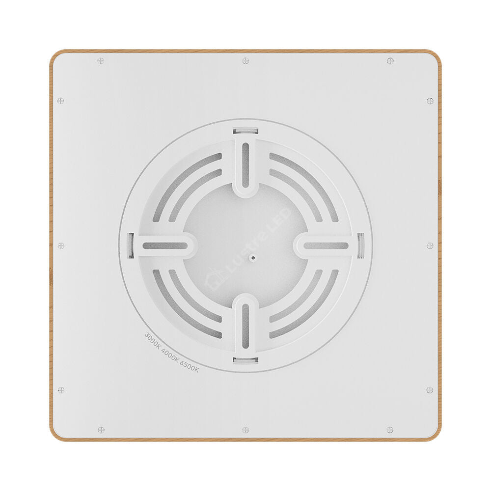 Plafoniera LED Baie JADE Square Lemn Maro IP40 20W 23cm 1980 lm 3 Lumini din buton