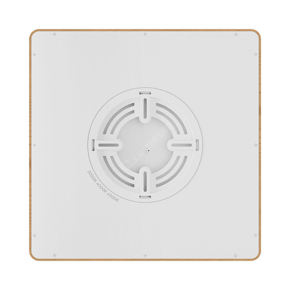 Plafoniera LED Baie JADE Square Lemn Maro IP40 26W 30cm 2640 lm 3 Lumini din buton