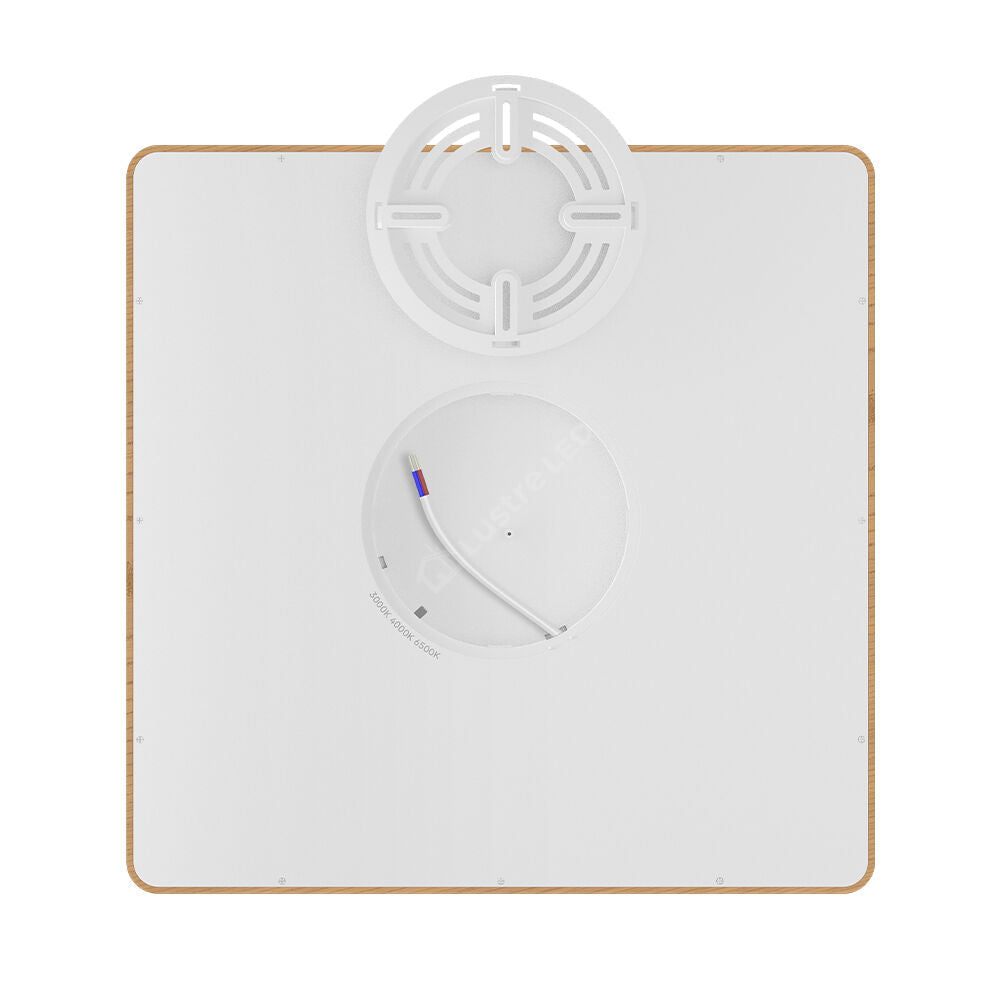 Plafoniera LED Baie JADE Square Lemn Maro IP40 36W 40cm 3960 lm 3 Lumini din buton