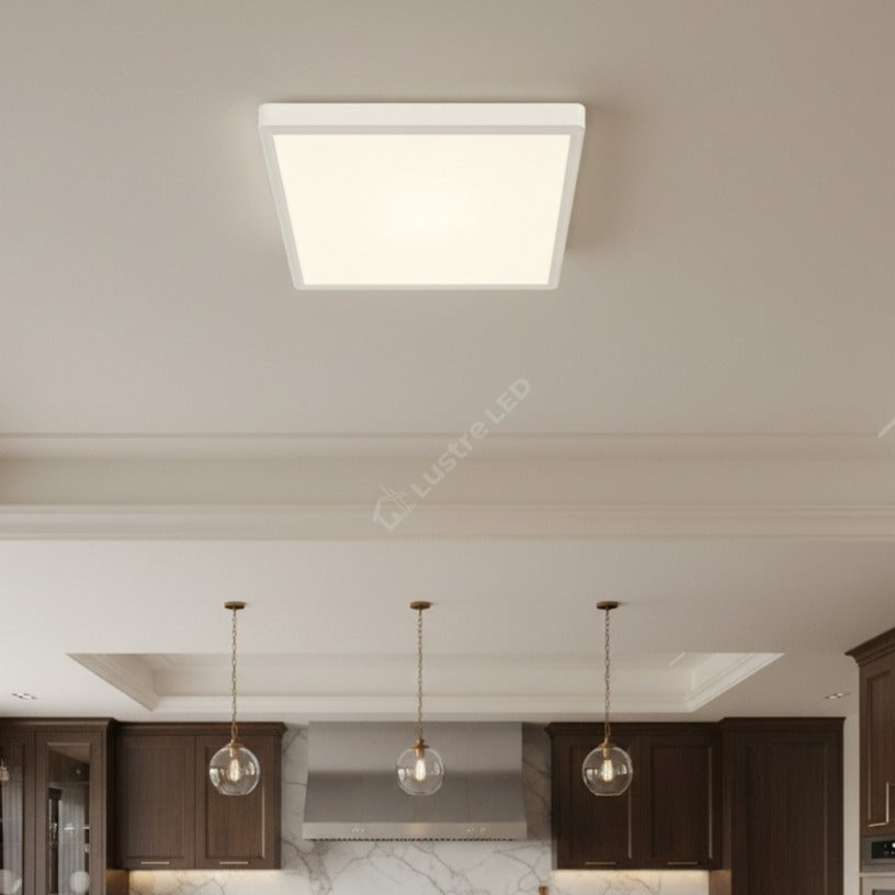 Plafoniera LED Baie JADE Square White IP40 20W 23cm 1980 lm 3 Lumini din buton