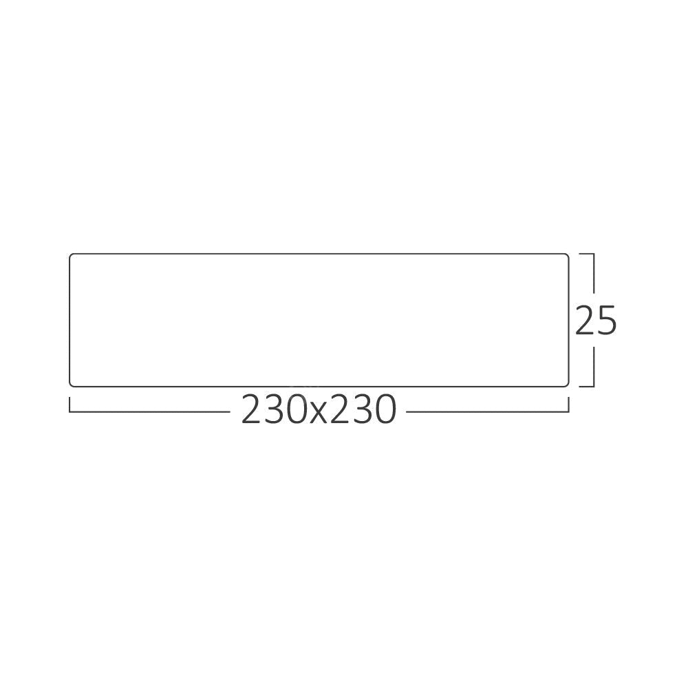 Plafoniera LED Baie JADE Square White IP40 20W 23cm 1980 lm 3 Lumini din buton