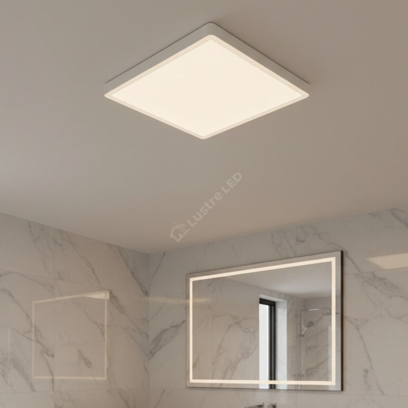 Plafoniera LED Baie JADE Square White IP40 26W 30cm 2640 lm 3 Lumini din buton