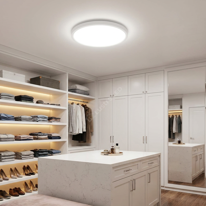 Plafoniera LED Baie JADE White IP40 25W 30cm 2640 lm 5 Lumini din buton