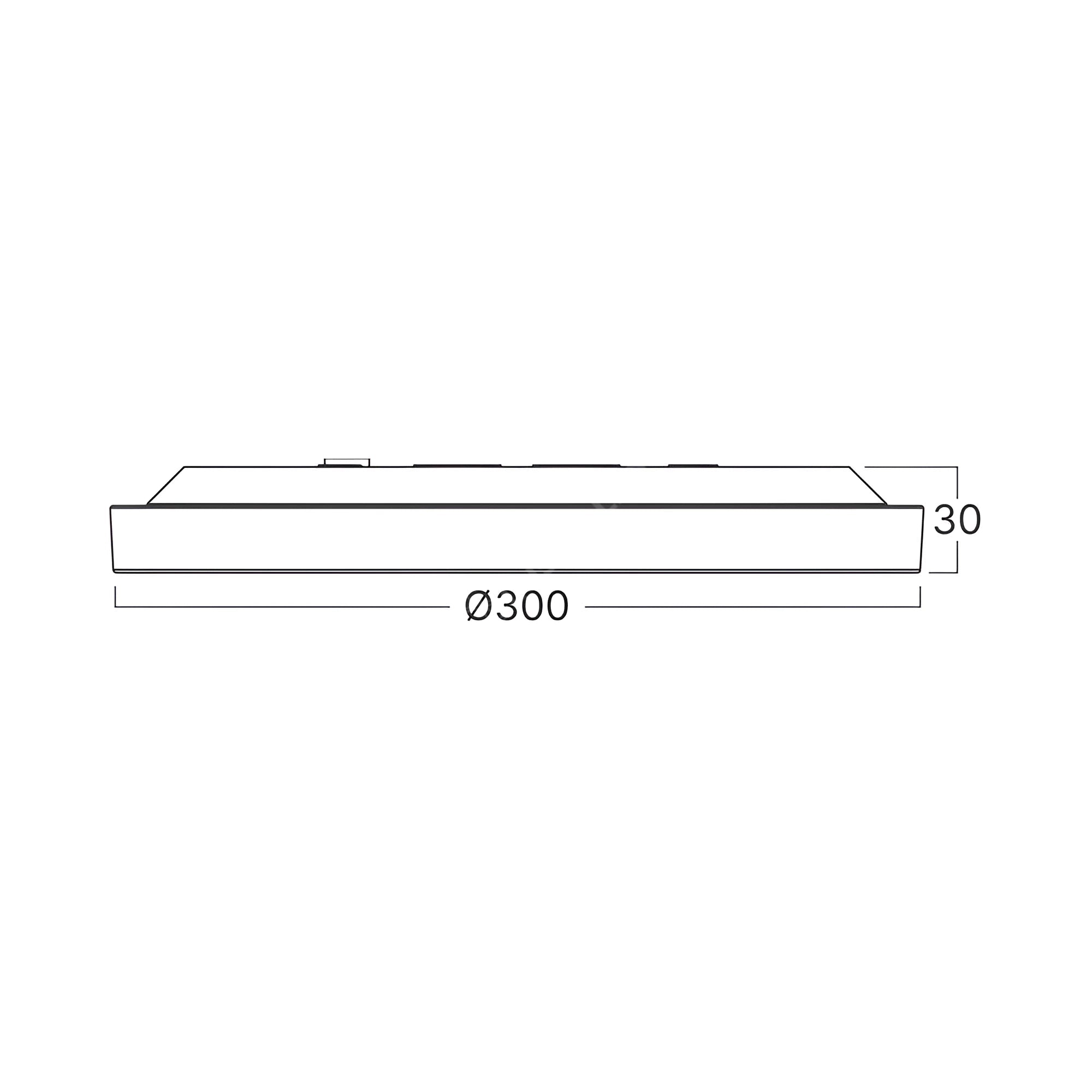 Plafoniera LED Baie JADE White IP40 25W 30cm 2640 lm 5 Lumini din buton