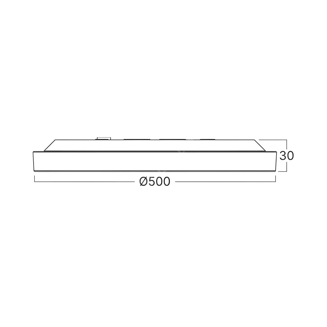 Plafoniera LED Baie JADE White IP40 45W 50cm 5280 lm 5 Lumini din buton