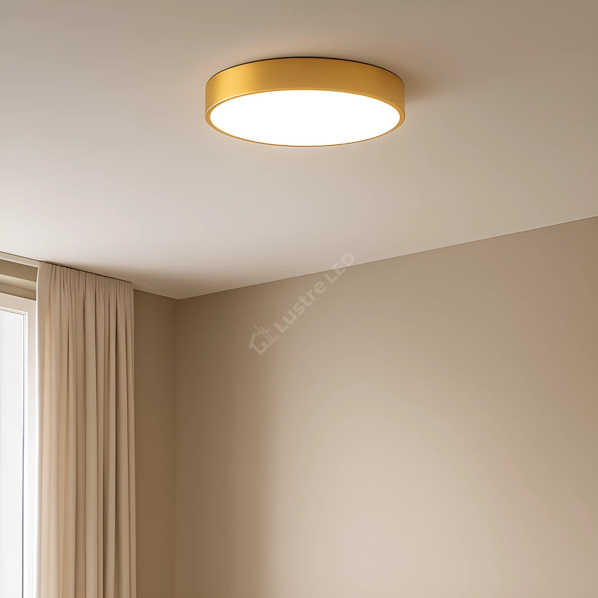 Plafoniera LED Blade Round Gold 40cm, 4350lm, CCT, Dimabila