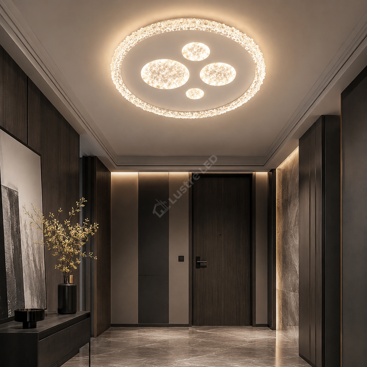 Plafoniera LED CLUSTER White 30CM Echivalent 230W Telecomanda