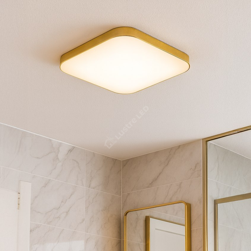 Plafonieră LED cu Senzor Nemo Patrata Gold 33x33CM Echivalent 150W IP44