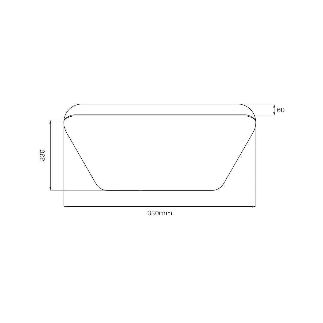 Plafonieră LED cu Senzor Nemo Patrata Gold 33x33CM Echivalent 150W IP44