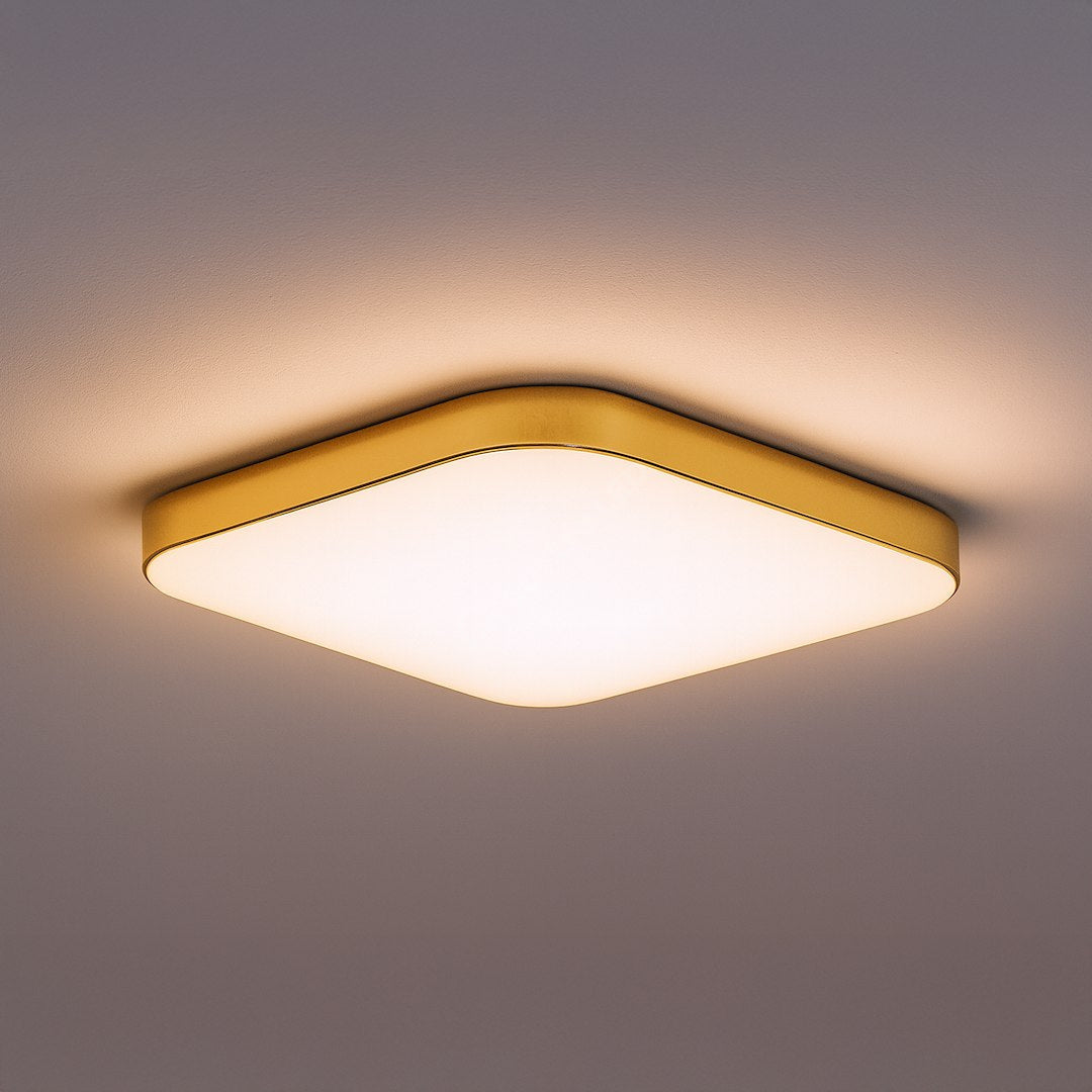 Plafonieră LED cu Senzor Nemo Patrata Gold 33x33CM Echivalent 150W IP44
