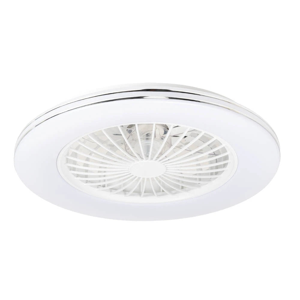 Plafoniera LED cu Ventilator BREEZY White 48W 49CM Echivalent 195W Telecomanda
