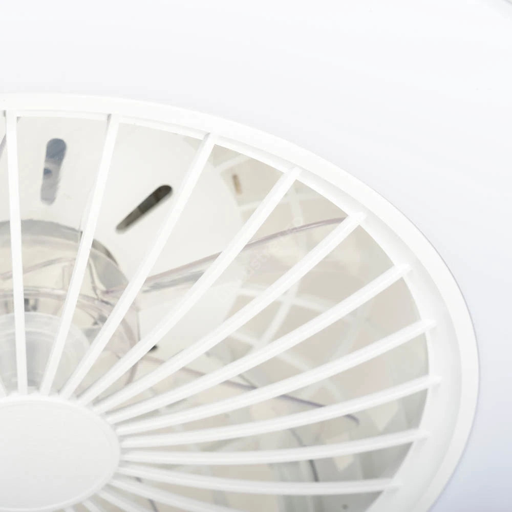 Plafoniera LED cu Ventilator BREEZY White 48W 49CM Echivalent 195W Telecomanda