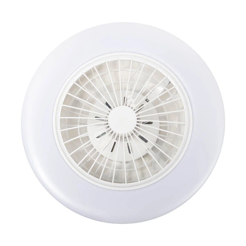Plafoniera LED cu Ventilator BREEZY White 48W 49CM Echivalent 195W Telecomanda