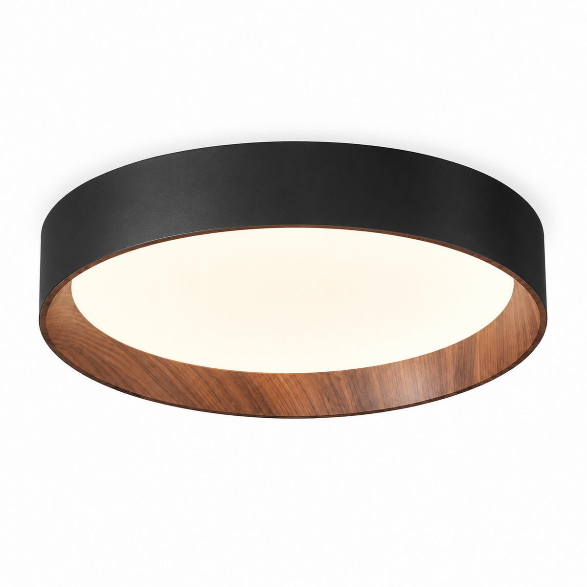Plafoniera LED Dark Wood Rotunda Ø40CM Echivalent 400W Telecomanda