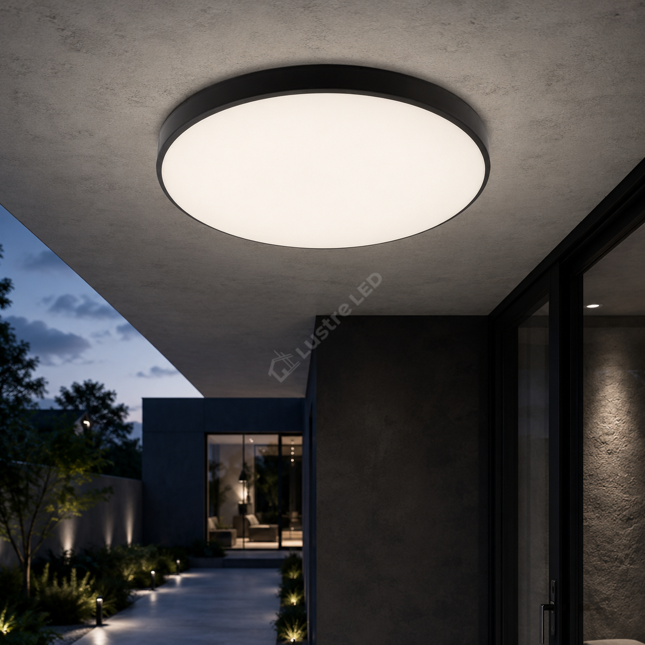 Plafoniera LED Exterior DARS Black 18W 4000K 25CM Echivalent 100W
