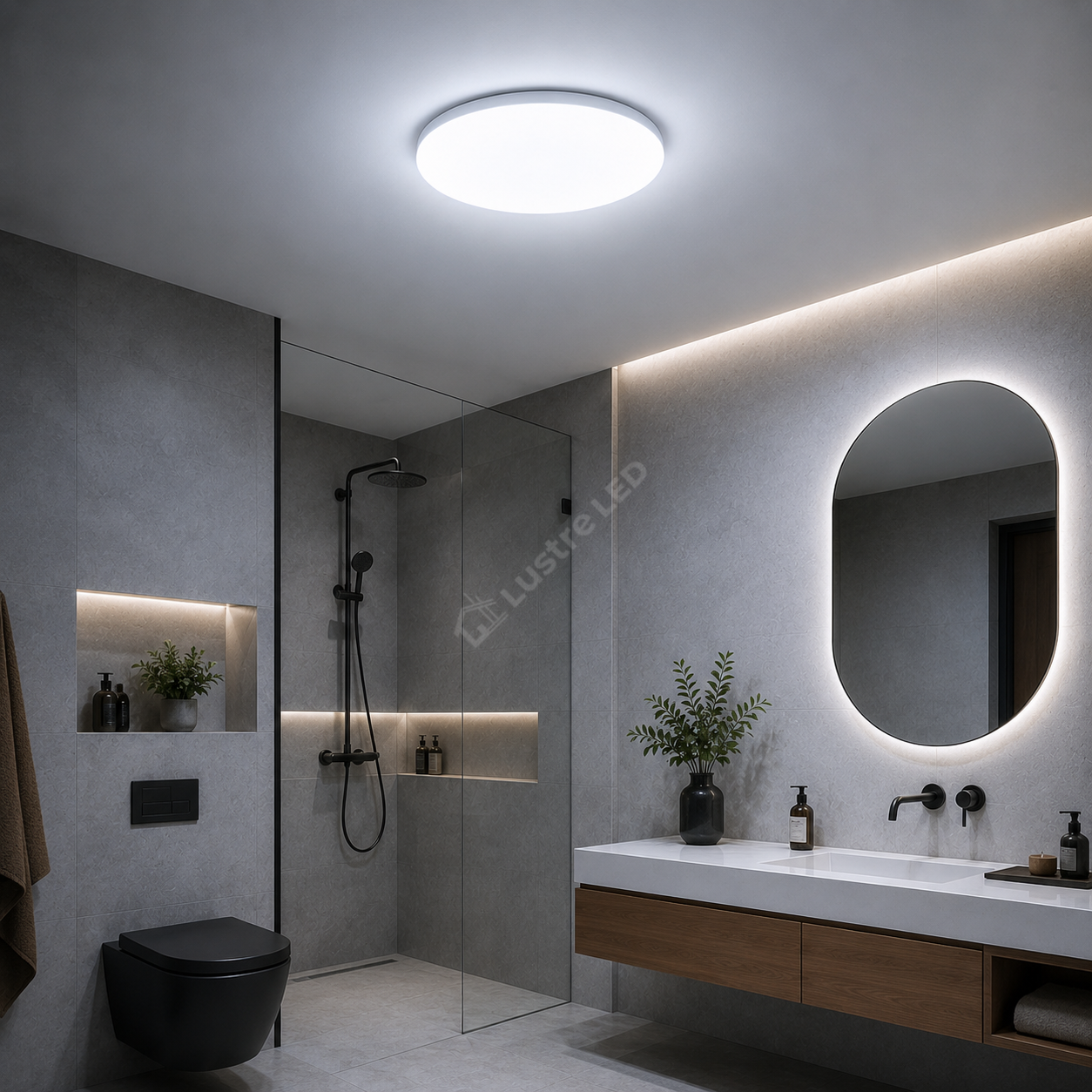 Plafoniera LED Frameless Rotund 20W, 1980lm, 6500K IP44 26cm