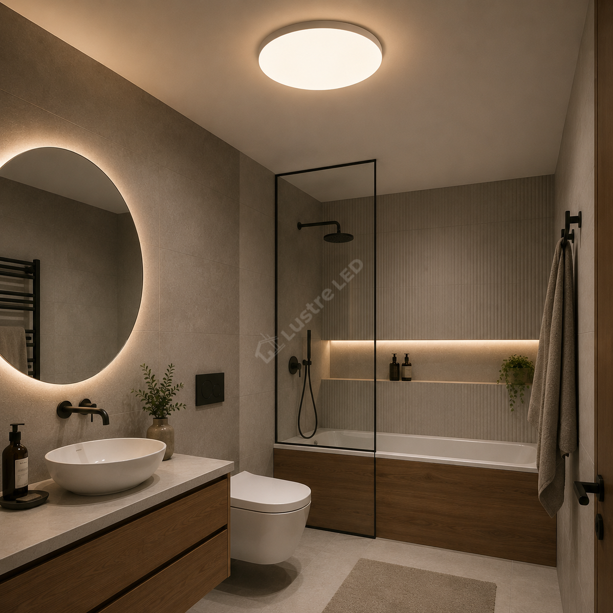Plafoniera LED Frameless Rotund 30W, 3050lm, 6500K IP44 33cm