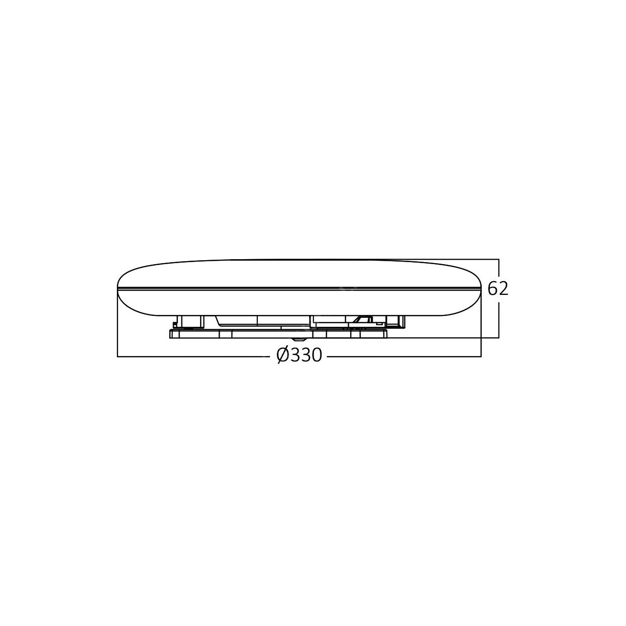 Plafoniera LED Frameless Rotund 30W, 3050lm, 6500K IP44 33cm