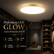 Plafoniera LED GLOW Aurie Rotunda 50CM Echivalent 250W