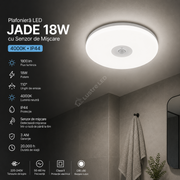 Plafoniera LED JADE 18W Senzor Miscare 4000K IP44 Echivalent 180W