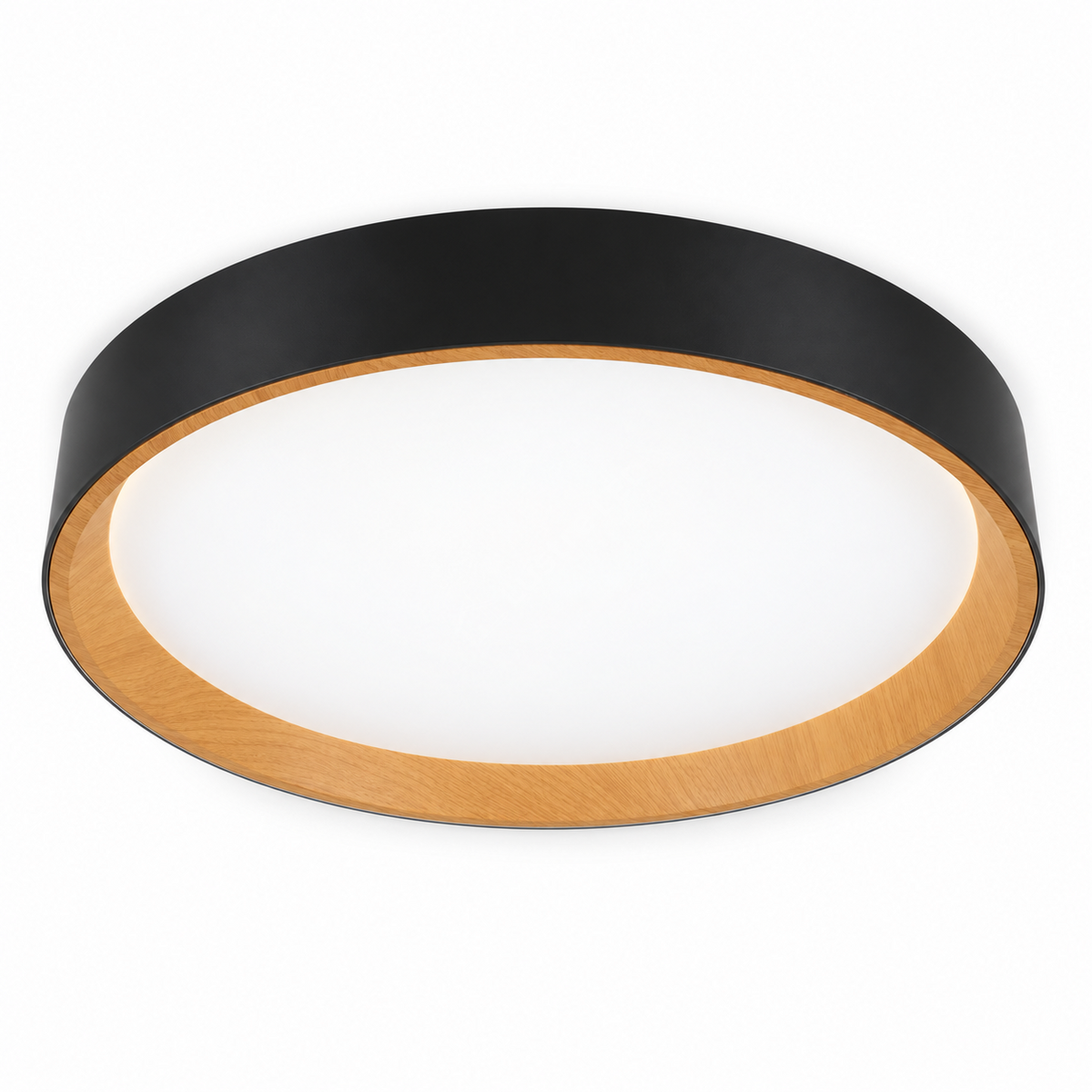 Plafoniera LED Light Wood Rotunda Ø40CM Echivalent 400W Telecomanda