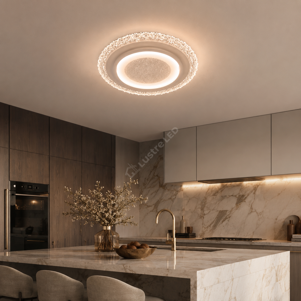 Plafoniera LED Mini MERLETTO White 30CM Echivalent 360W Telecomanda